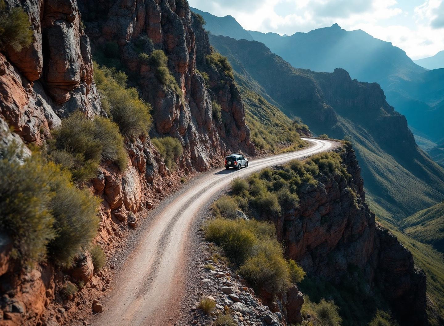 Sani Pass with a borrowed Fortuner