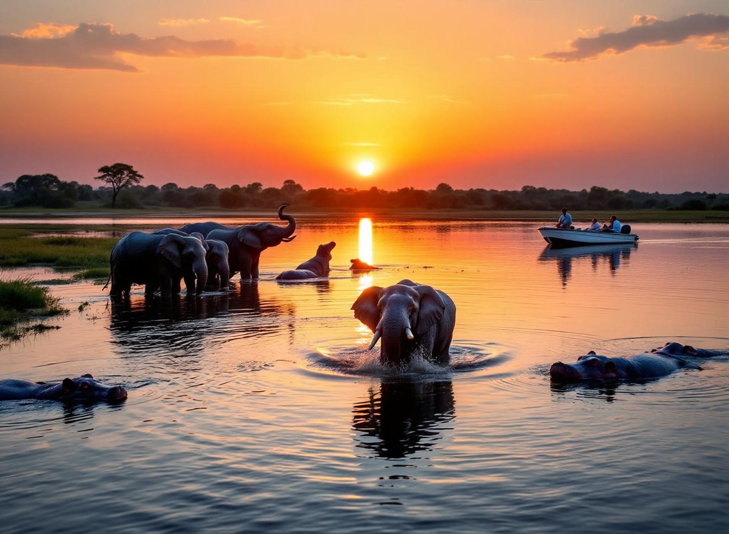 Chobe river cruise from Kasane: elephant herds at the water and how to book