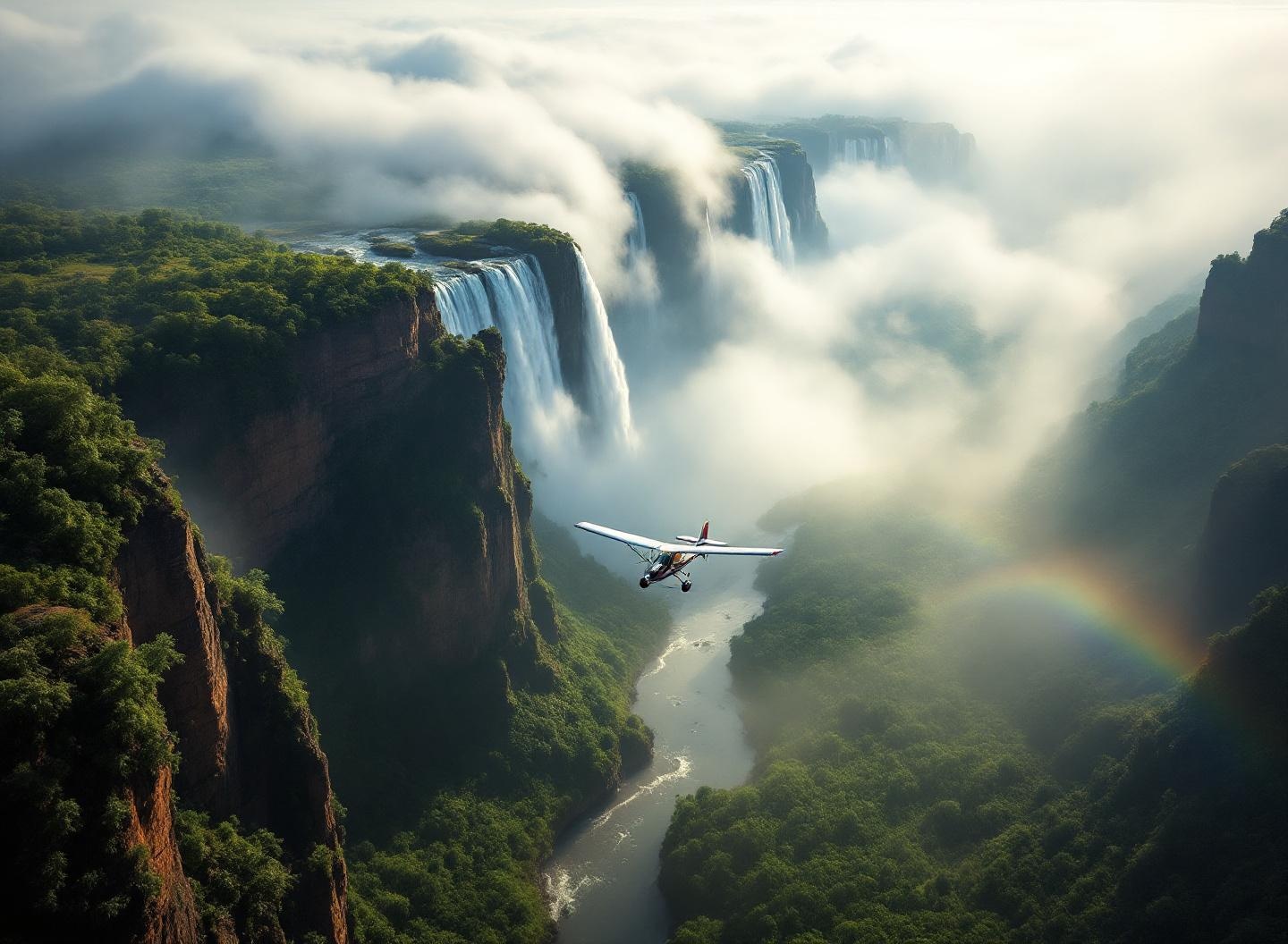 Victoria Falls Flight of Angels: helicopter over the falls, 12 vs 25 min options